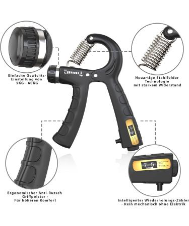 Alphaskin Premium Hand Trainer 2023 | Finger Grip Fitness Trainer Set | Strength Training Device for Improved Grip & Finger Strength | 2-Pack - Buy Online on GoSupps.com