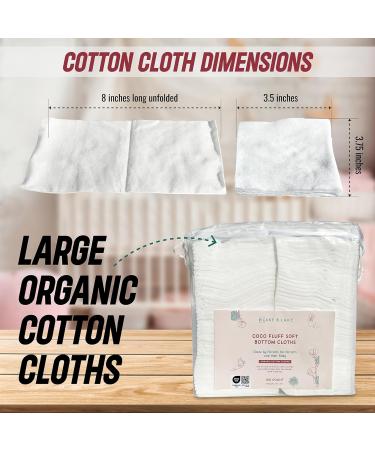 Buy Organic Cotton Dry Wipes for Baby - Thick Absorbent Extra Large 100% Organic Cotton Pads (200) - Ideal for Diaper Changes & Bath Time - Buy Online on GoSupps.com