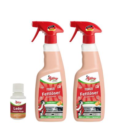 Poliboy Power fat -solver - fat -solving kitchen cleaner - ideal as a fat remover in the kitchen - 2x 500 ml - with product sample - Made in Germany 1 l (1 Pack)