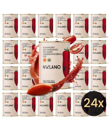 Delicret - 12 x 400g NOLANO San Marzano DOP tomatoes | whole and peeled | Pizza & Neapolitan pizza recipes