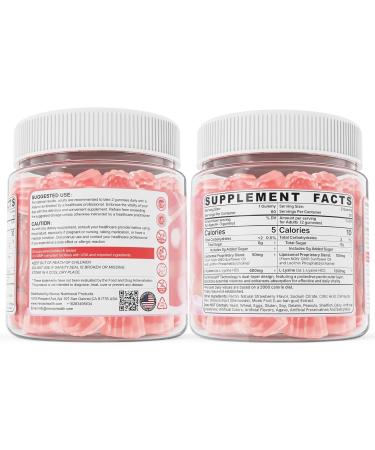 Liposomal L-Lysine Gummies 1200mg | High Absorption Immune & Skin Support | Vegan Amino Acid Supplement for Adults & Kids | Lips & Oral, Bone & Collagen Health | Non-GMO, Sugar-Free, 60 Gummies - Buy Online on GoSupps.com