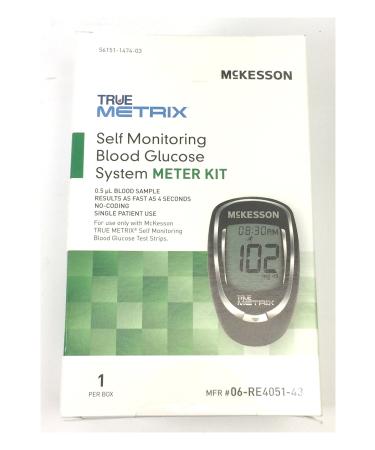 McKesson TrueMetrix Self Monitoring Blood Glucose System Meter Kit 06-RE4051-43