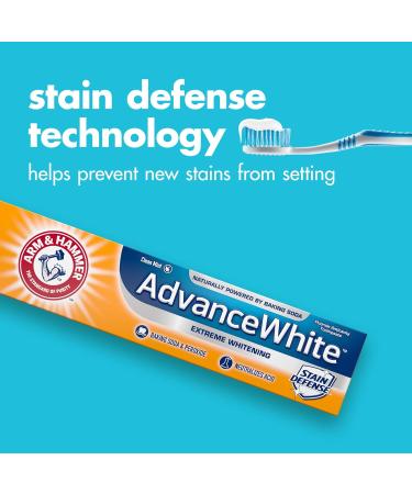 ARM & HAMMER Advanced White Extreme Whitening Toothpaste Multi-Pack - Clean Mint - Fluoride (Pack of 12) - Buy Online on GoSupps.com