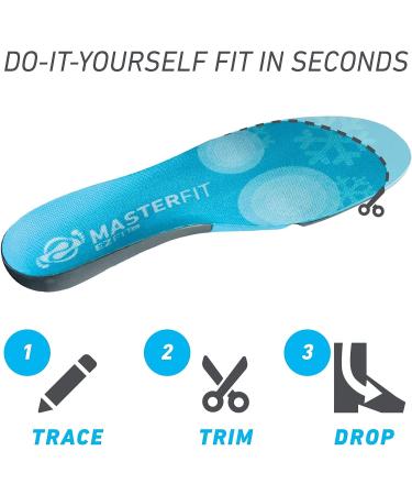 Masterfit EZFit QF Ski & Snowboard Boot Insoles - Pain Relief Inserts for Men & Women - for Regular & High Arch  Heel Support  Better Control  Reduce Fatigue (Regular/Medium) Regular Volume Medium - Buy Online on GoSupps.com