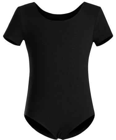 DANSHOW Girls Short Sleeve Leotard with Skirt - Black, 4-6 Years - Buy Online on GoSupps.com