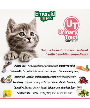 Emerald Pet Feline Health Chews UT Support - Grain-Free Cat Supplements with Cranberry for Urinary Tract Health - 2.5 oz Single Pack - Made in USA - Buy Online on GoSupps.com