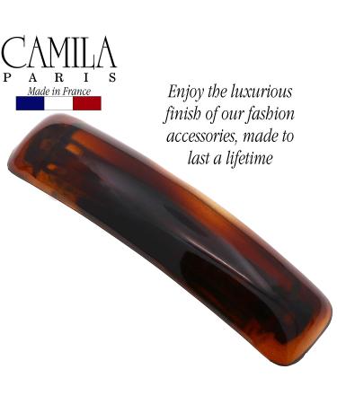 Camila Paris CP3018 3 Inch French Hair Barrette Clip for Girls - Tortoise Shell - Strong Hold Grip Hair Clips for Women - Made in France - Durable Styling Hair Accessories - Buy Online on GoSupps.com