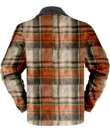 Shop Hanxiulin Men's Fleece Jacket - Plush Elegant Long & Warm | 3XL Transition Jacket in Orange for Ultimate Comfort - Buy Online on GoSupps.com