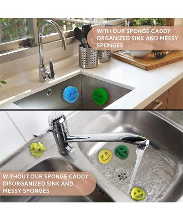 Sponge Caddy 1pk - Suction Cup Installation - White Color - Storage Theory - (Pack of 1) - Buy Online on GoSupps.com