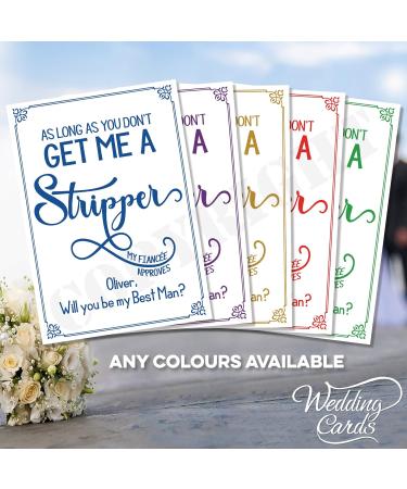 Funny Will You Be My Bridesmaid Cards | Maid Matron Flower Girl & Usher Invitations (Get Me A Stripper Kraft Paper 280 g/m ) - Buy Online on GoSupps.com