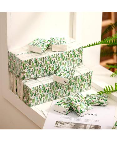 120 Packs Cactus Pocket Tissues - 8 Tissues per Pack, 3 Ply - Ideal for Wedding Favors, Graduation, Baby Shower Guests - Small Succulent Travel Tissues - Buy Online on GoSupps.com