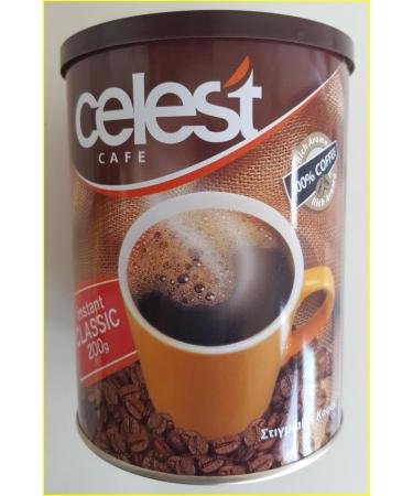  Celest Hot / Cold Instant Coffee Greek Cyprus Frappe CELEST with Rich Aroma - 1 Pack of 200g - Buy Online on GoSupps.com