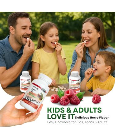 Landau 500mg Chewable Vitamin C Candy for Kids & Adults Easy-to-Take Vitamin C Supplement with Acerola Kosher & Made in The USA Great Tasting Berry Flavor 250 Tablets 250 Count (Pack of 1) - Buy Online on GoSupps.com