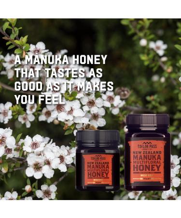 Taylor Pass Honey Co. Multifloral Manuka Honey MGO50+ | Sustainable New Zealand Honey | (Manuka MGO50+) (500g) - Buy Online on GoSupps.com