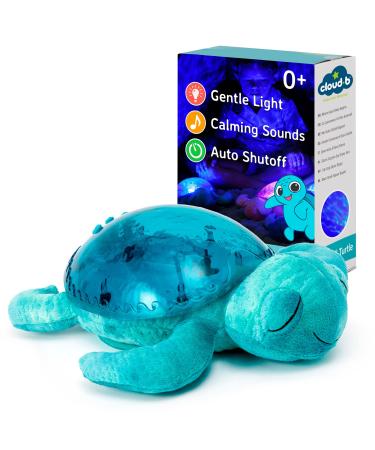 Cloud b Comforting Nightlight Ocean Projector w/Soothing Sounds | Adjustable Settings | Auto-Shutoff | Tranquil Turtle Aqua