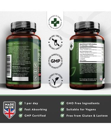 Maca Root Capsules 5000mg (High Strength) 180 Vegan | Peruvian with L-Arginine, Panax Ginseng & Pepper | Made in UK by Nutravita - Buy Online on GoSupps.com