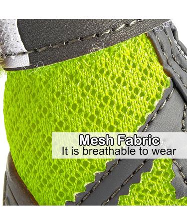 Zweitea Breathable Dog Shoes for Small Dogs - Reflective Adjustable Slip-proof Paw Protection Boots for Chihuahua - Green 3# (1.49x1.69) - Buy Online on GoSupps.com