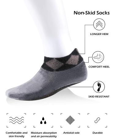 Geyoga 3 Pairs Winter Non-Slip Thermal Socks for Men - Black, Navy Blue, Dark Grey - Buy Online on GoSupps.com