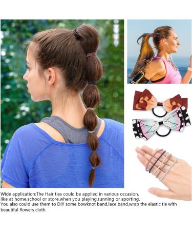 100 Piece Elastic Hair Ties Set for Women - Multi-Colored Hair Ties for All Hair Types - Buy Online on GoSupps.com