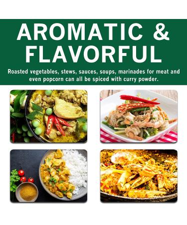 Spices Village Yellow Indian Curry Powder 8oz - Spicy Blend for Cooking - Medium Madras Curry Mix | Kosher, Gluten-Free, Non-GMO - Salt-Free | Resealable Bag - Buy Online on GoSupps.com