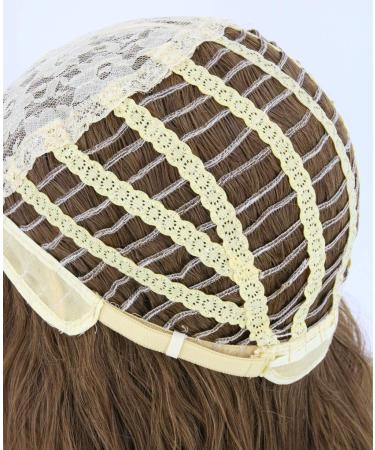 Topcosplay Women's Brown Curly Medium Length Wig | Heat-Resistant Synthetic Fiber | Realistic Wavy Cosplay Hair - Buy Online on GoSupps.com