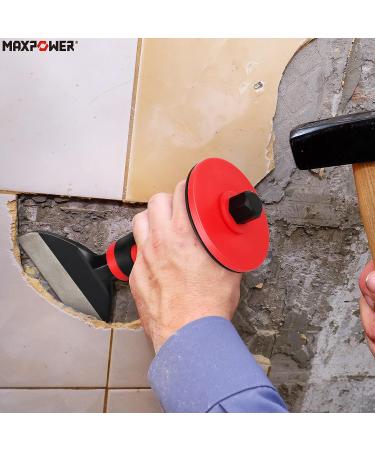 MAXPOWER 3PCS Masonry Chisel Set  11 inch Point Chisel and Flat Chisel  8 inch Brick Chisel  Tile Chisel Concrete Chisel with Thickness Hand Guard - Buy Online on GoSupps.com