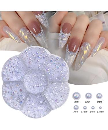 Fashion Half Beads Nail Art Decorations In Various Show Your Charm For Women And Girls Nail Art Accessories Multi-Color - Buy Online on GoSupps.com