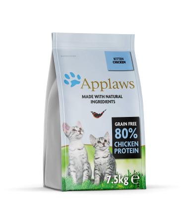 Applaws kitten dry food with chicken complete and grain -free for young cats aged 1-14 months (1 x 7.5 kg pack) kitten - chicken 7.5 kg (1 Pack)
