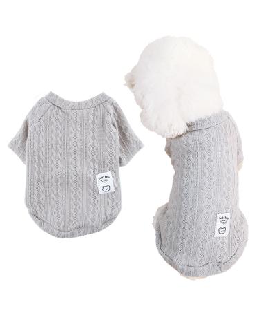 Dog sweater actoys dog sweater Small dogs dog sweater pet sweaters winter warm dog cat sweater dog sweater for small medium -sized dogs and cats gray l