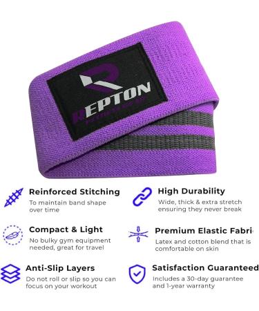 3-Piece Resistance Bands Set for Glutes, Hips, and Legs Workout | Non-Slip Booty Band for Home Gym Fitness | Ideal for Women and Men | Purple Physio Resistant Loop - Buy Online on GoSupps.com