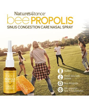 Nature's Stance Bee Propolis Nasal Spray Dead Sea Salt Saline Solution Bee Propolis & Xylitol Blend Gentle pH-Balanced Nasal Cleanser Fast Acting - Buy Online on GoSupps.com