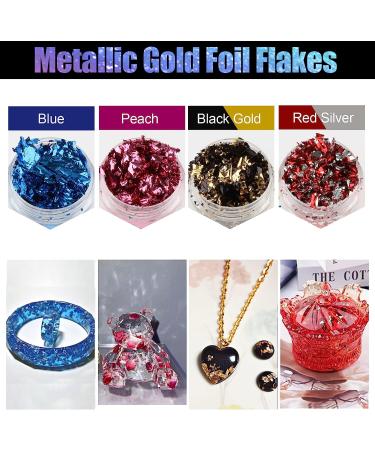 30-Color Metallic Foil Flakes for Resin Art, Nail Art & Jewelry Making - Buy Online on GoSupps.com