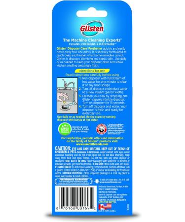 Glisten Garbage Disposer Freshener Lemon Scent 2-Pack - 0.81 Ounce x 2 - Buy Online on GoSupps.com