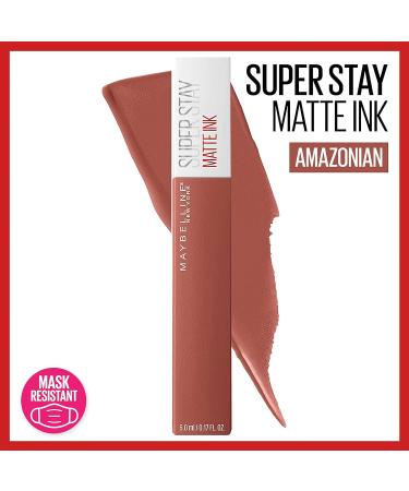 Maybelline New York SuperStay Matte Ink Un-nude Liquid Lipstick Amazonian 0.17 Ounce 70 Amazonian 5 ml (Pack of 1) - Buy Online on GoSupps.com