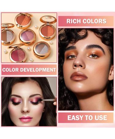 Double Color Eyeshadow Palette - High Pigment Matte & Glitter Eye Makeup - 02 Plum Red - Buy Online on GoSupps.com