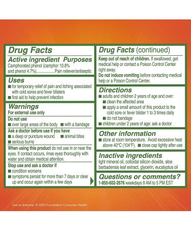 Campho-Phenique Gel 5702 0.23oz by Bayer Corporation | Fast-Acting Relief - Buy Online on GoSupps.com