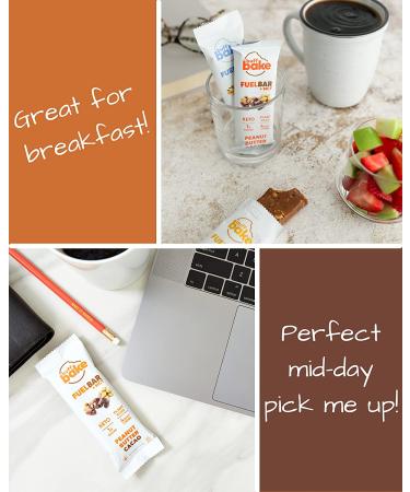 Buff Bake Fuel Bar Keto Protein Bars - Vegan, Low Carb, Non Dairy, Gluten Free, 12g Plant Based Protein - MCT, Energy, Fiber, 1g Sugar, 4g Net Carbs - Peanut Butter Cacao 12 Pack - Buy Online on GoSupps.com