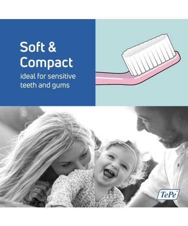 TEPE Select Compact Soft Toothbrush - Small User-Friendly Brush - Assorted Colors - 1 Count - Buy Online on GoSupps.com