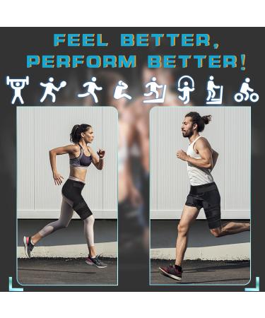 Adjustable Hip & Thigh Brace for Sciatica Pain Relief | Medical Compression Sleeve for Men & Women | Buttock Support Wrap with Pressure Strips - Buy Online on GoSupps.com