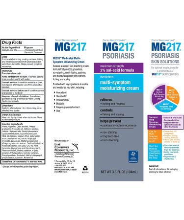 MG217 Medicated Psoriasis Cream 3.5 oz, 3% Salicylic Acid, Fragrance-Free - Buy Online on GoSupps.com