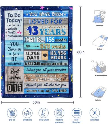 13 Year Old Girl Birthday Gifts 60x50 13 Blue-yr 60*50 - Buy Online on GoSupps.com