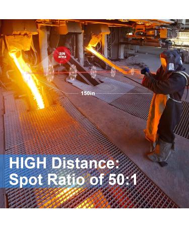 Btmeter BT-1800C Pyrometer -58 3272 F IR Thermometer for Industrial Use | High-Temperature Infrared Temperature Pistol with 50:1 Distance Ratio - Buy Online on GoSupps.com
