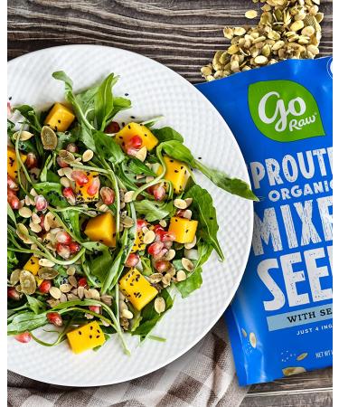 Go Raw Organic Sprouted Mixed Seeds with Sea Salt - 13 oz | Healthy Snack - Buy Online on GoSupps.com