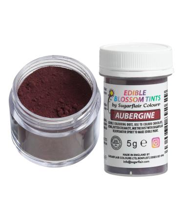 Sugarflair Aubergine Food Colouring Powder Dust Use on Cake Surfaces Decorations or Colour Sugarpaste Fondant Icing Chocolate Buttercream Royal Icing Macarons and More! - 5g