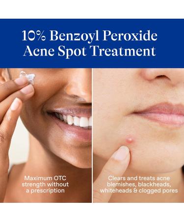 Differin Acne Spot Treatment with 10% Benzoyl Peroxide Maximum Strength OTC Acne Treatment Fast Acting Spot Treatment for Face 1 oz - Buy Online on GoSupps.com