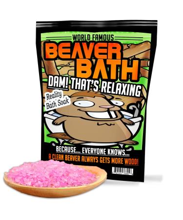 Beaver Bath Soak   Pink Bath Salts Luxury Bath Funny Girlfriend Gifts for Best Friends Funny Bath Products Sea Salts Funny Spa Gifts for Women Naughty Gag Gifts Bachelorette Party Favors
