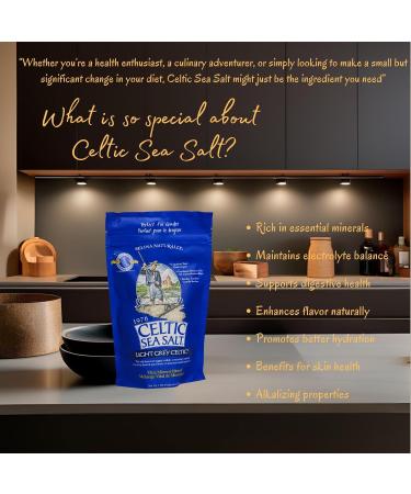 Celtic Salt Cellar bundle with Celtic sea Salt Organic 2PK of 1/2lb Coarse Salt Seasoning Salt Curing Salt for meat Kosher Salt for Pickles Real Salt including Calcium magnesium potassium supplement - Buy Online on GoSupps.com