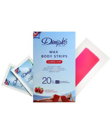 Dimples Lot de 20 bandes de cire pour cheveux pais 20 count (Pack of 1)