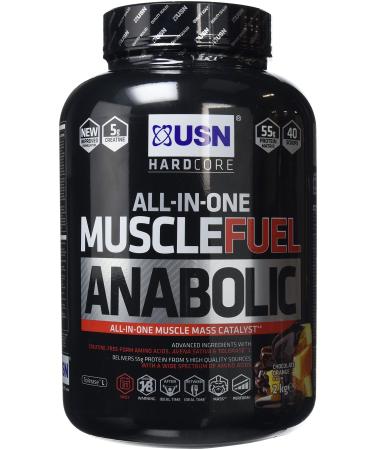 USN Muscle Fuel Anabolic Lean Muscle Gain Shake Powder Chocolate Orange 2 kg Chocolate Orange 2 kg (Pack of 1)