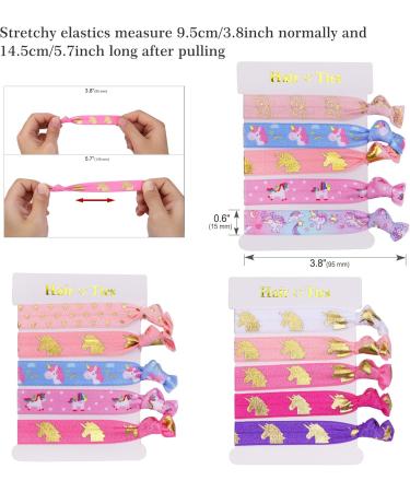 Konsait Set of 23 Unicorn No Crease Hair ties Unicorn Girl Hair Clips Metal Snap Barrettes Rainbow Unicorn Headbands Hair Accessories for Toddlers Kids Little Girls - Buy Online on GoSupps.com